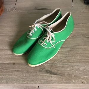 Retro Green and White Sneakers